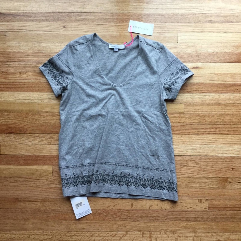 See By Chloé printed v-neck NWT - Picture 1 of 3